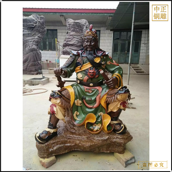 彩繪紅臉關公雕塑價格