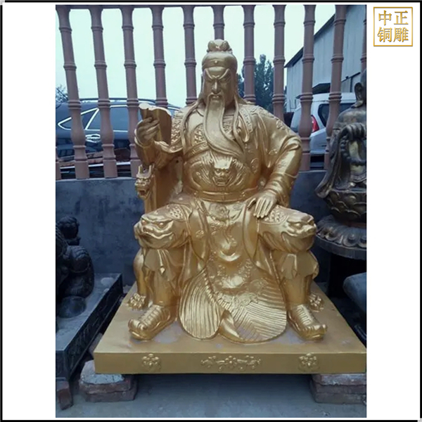 坐式黃銅關公像鑄造.jpg 坐式黃銅關公像鑄造.jpg